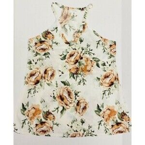 Tiny Willow Cottagecore Swing Tank Halter Neck Floral Stretch Summer Small